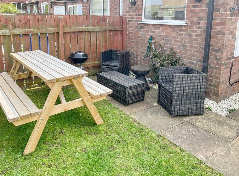 Outdoor area at Carr Naze House in Filey, North Yorkshire