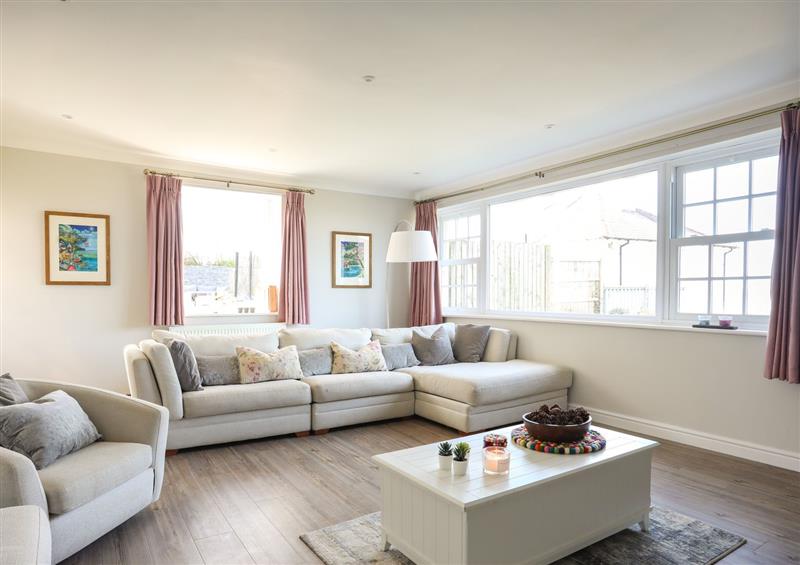 The living room at Carreg Y Garth, Porth Waterloo near Caernarfon