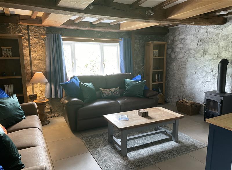 The living area at Carrey Y Big Cottage, Selattyn near Oswestry