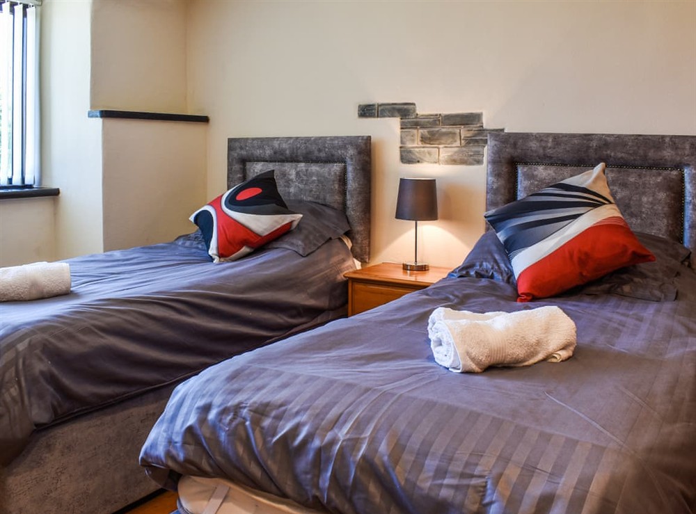 Twin bedroom at Carriage House in St Eval, near Wadebridge, Cornwall
