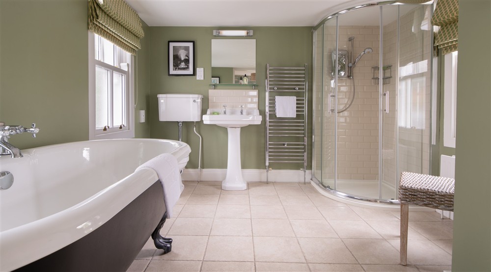 Bathroom, Carrick-a-Rede Cottage, Northern Ireland at Carrick-a-rede Cottage in Ballycastle, County Antrim