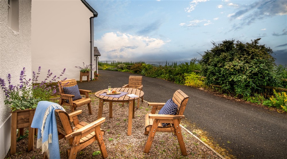 Exterior, Carrick-a-Rede Cottage, Northern Ireland at Carrick-a-rede Cottage in Ballycastle, County Antrim