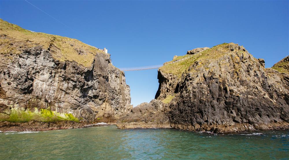 The rope bridge at Carrick-a-rede Cottage in Ballycastle, County Antrim