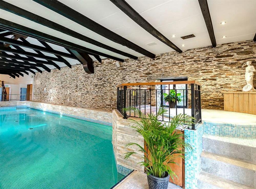 Indoor swimming pool at Carrick Lodge in St Mawes, Cornwall