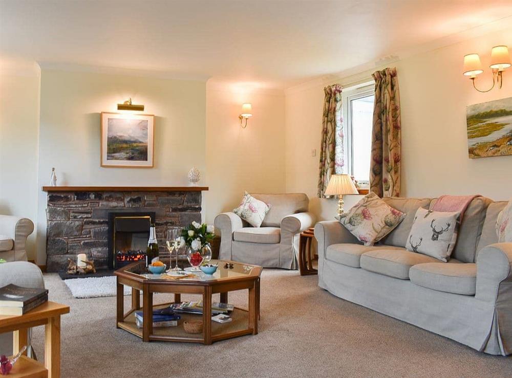Living room at Carron View in Lochcarron, Ross-Shire