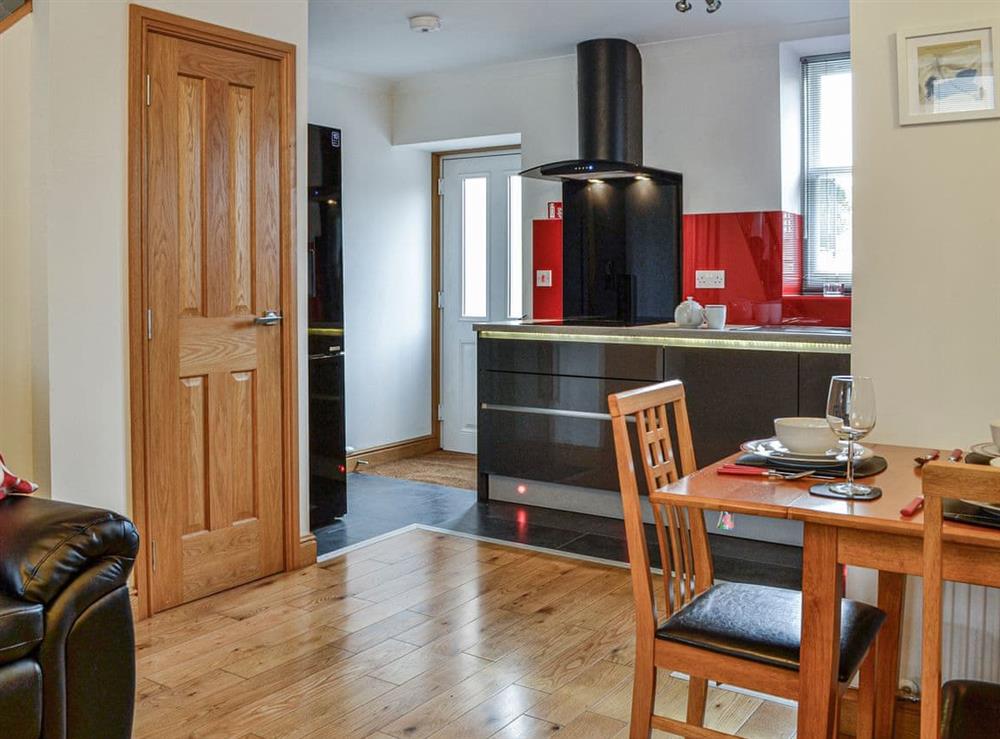 Open plan living space at Carse View Cottage in Abernethy, Perth, Perthshire
