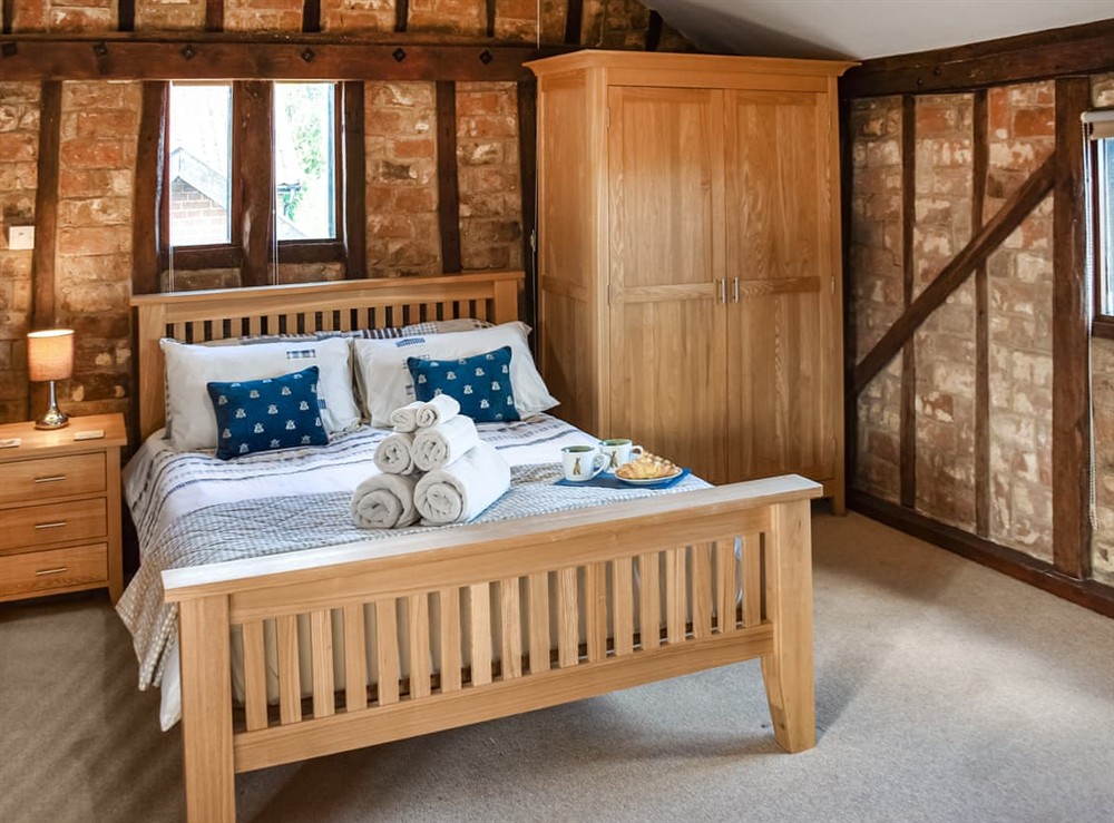 Double bedroom at Cartlodge Loft in Palgrave, near Diss, Suffolk