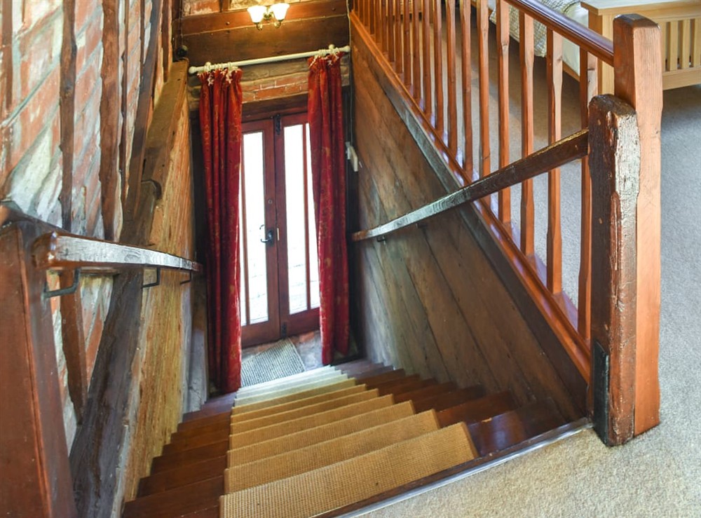 Stairs at Cartlodge Loft in Palgrave, near Diss, Suffolk