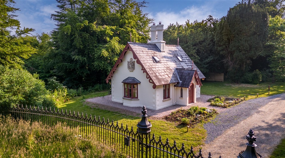 The exterior of Downpatrick Gate Lodge, County Down at Cartref in Nr. Beddgelert, Gwynedd