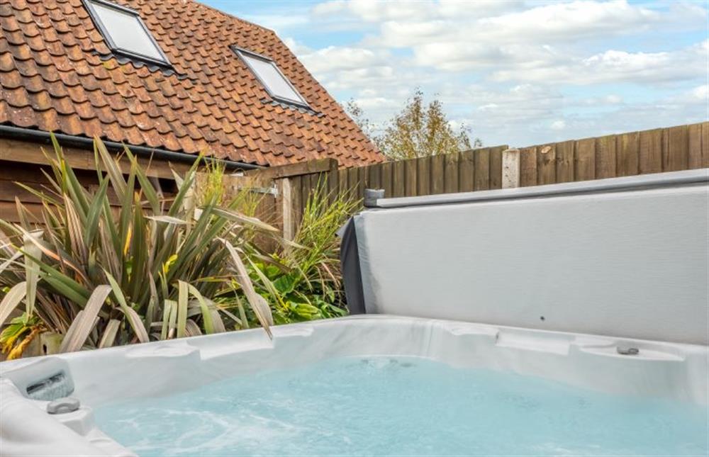 Hot tub at Cartshed Lodge, Hoveton near Norwich