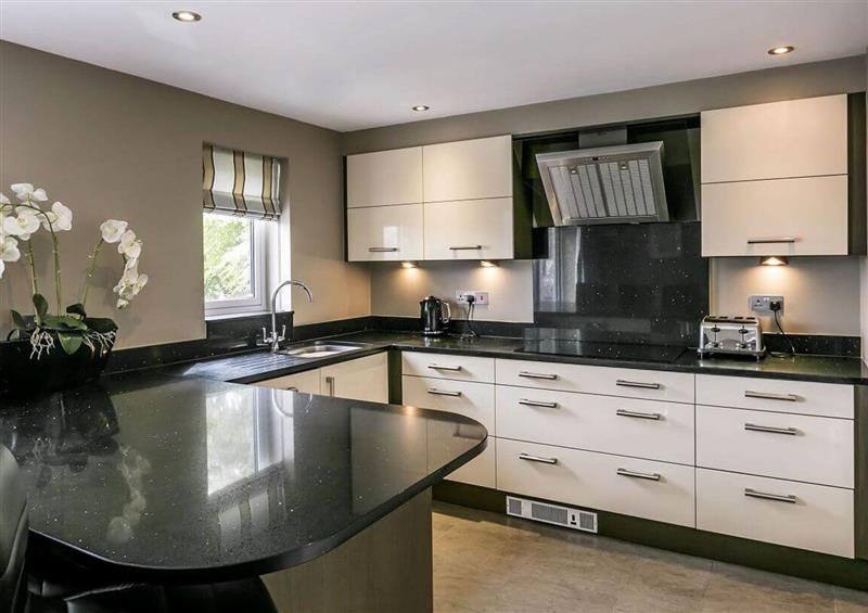 This is the kitchen at Carus Town House No 6, Baslow