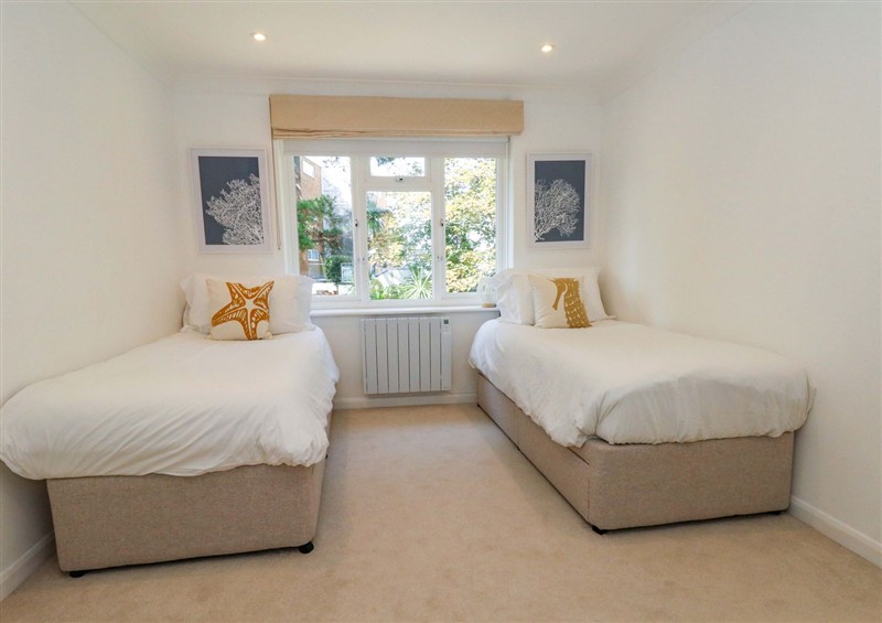 One of the bedrooms at Casa Al Mare, Sandbanks