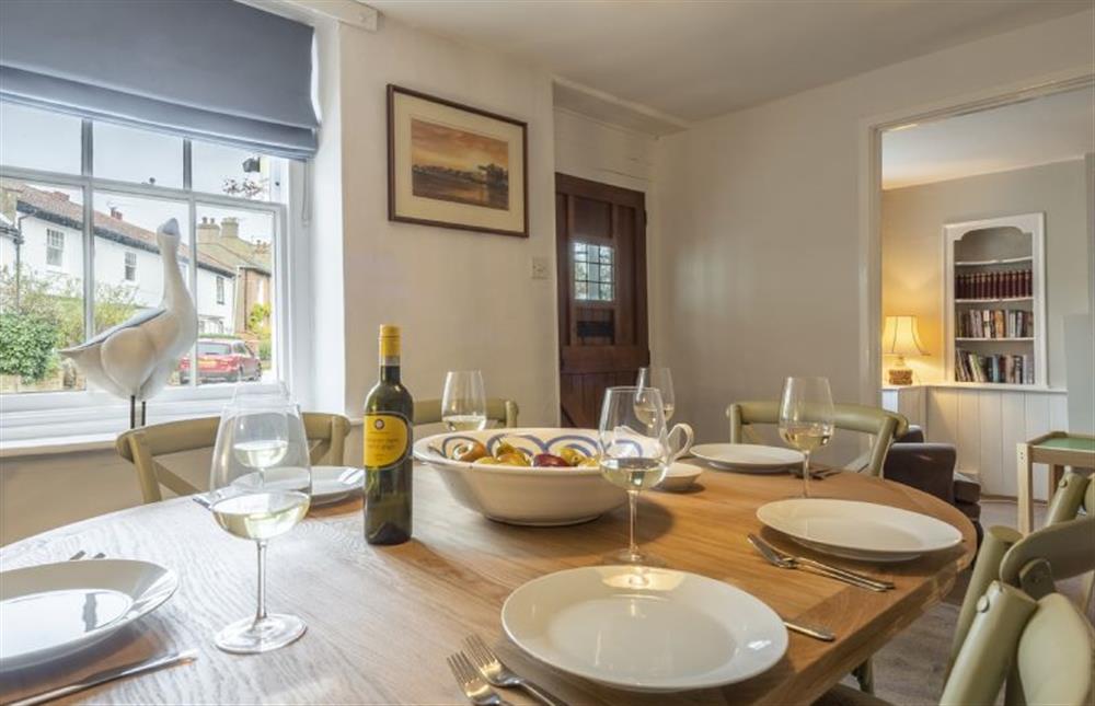 Ground Floor: Dining room with seating for seven with view of The Buttlands (photo 3) at Casamaria, Wells-next-the-Sea