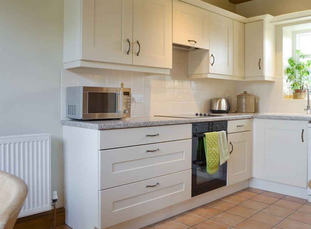 Well-equipped fitted kitchen at Cass Lodge in York, North Yorkshire