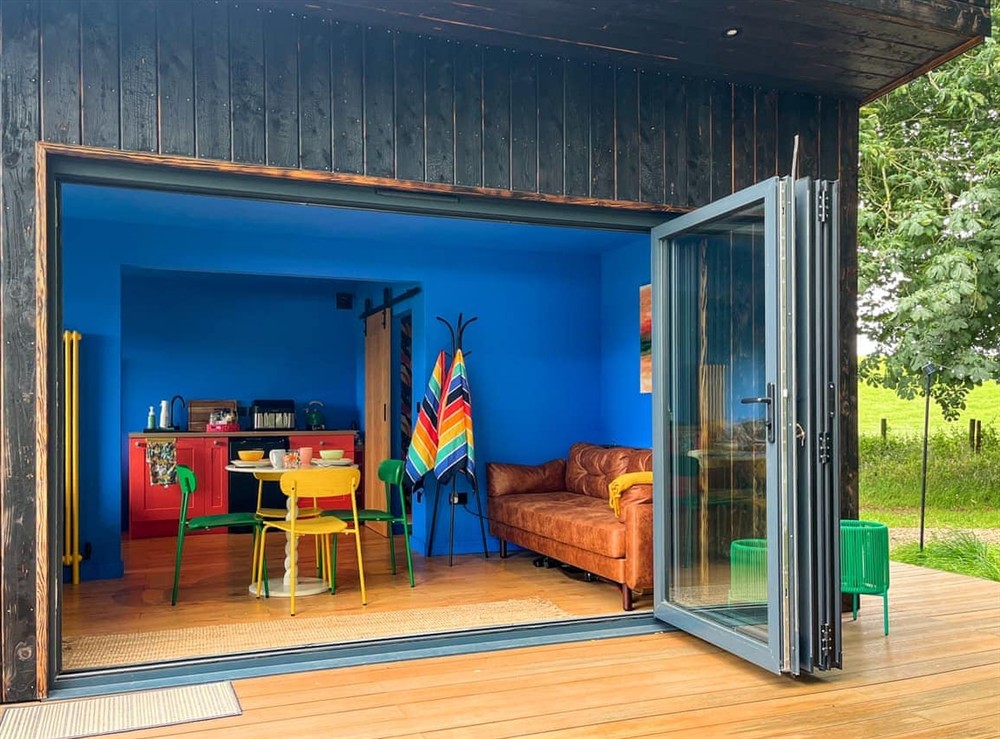 Open plan living space at Cassiopeia in Castle Douglas, Kirkcudbrightshire