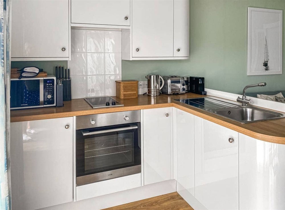 Kitchen at Castaway in St Maws, near Falmouth, Cornwall