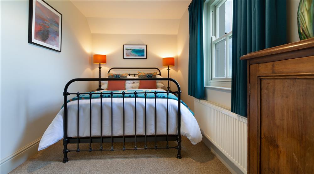 The double bedroom at Castell Farmhouse in Fishguard, Pembrokeshire