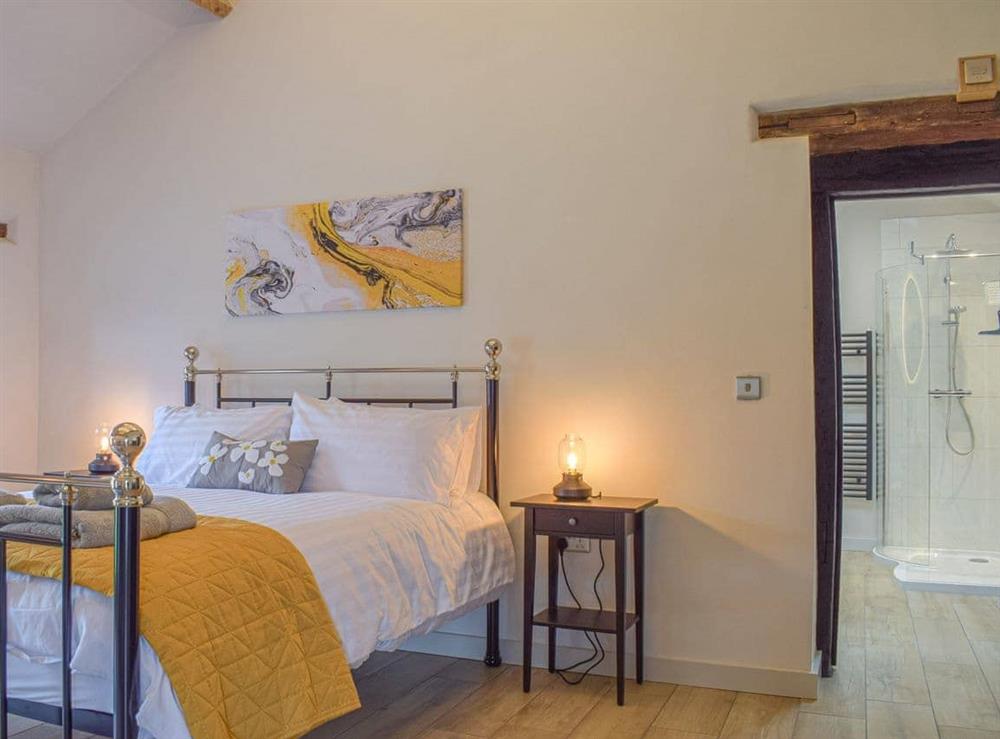 Double bedroom at Castle Beams in Hopton Castle, near Craven Arms, Shropshire