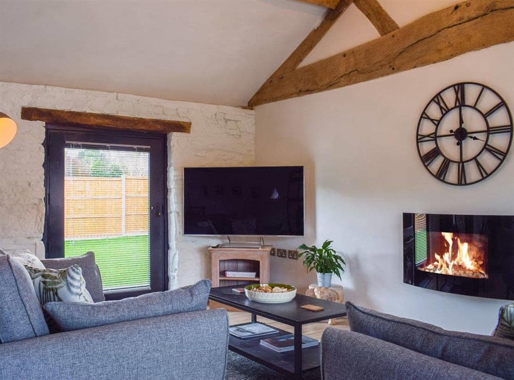 Living area at Castle Beams in Hopton Castle, near Craven Arms, Shropshire