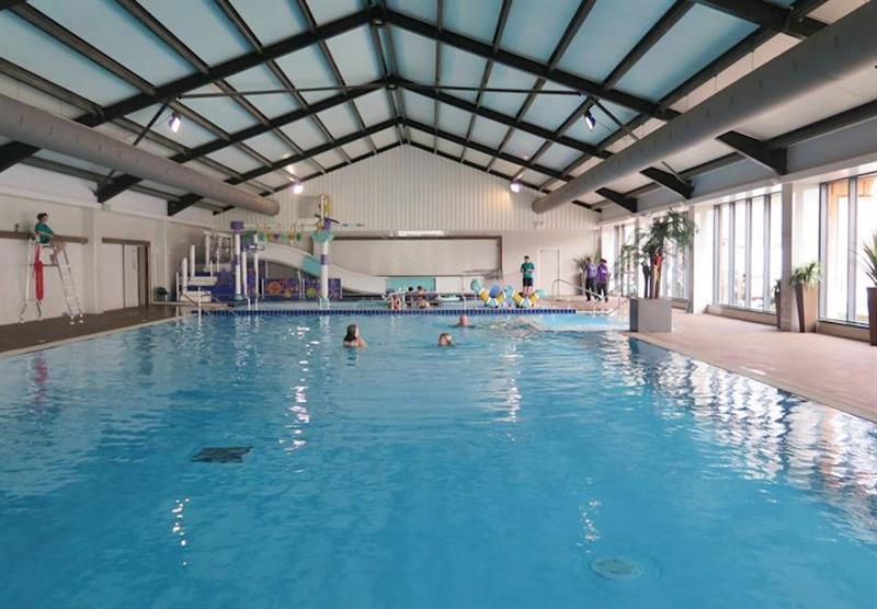 Indoor heated pool (at Ladram Bay) at Castle Brake Holiday Park in Devon, South West of England