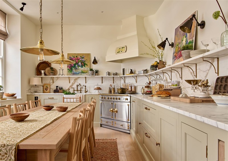 The kitchen at Castle Corner, The Georgian House, Ludlow