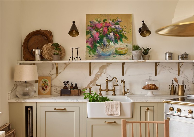 This is the kitchen at Castle Corner, The Georgian House, Ludlow