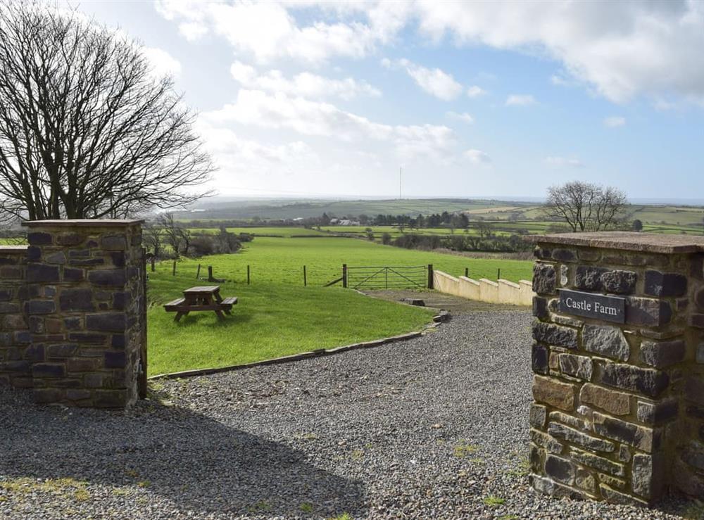 Entrance and driveway at Castle Farm in Tufton, near Haverfordwest, Dyfed