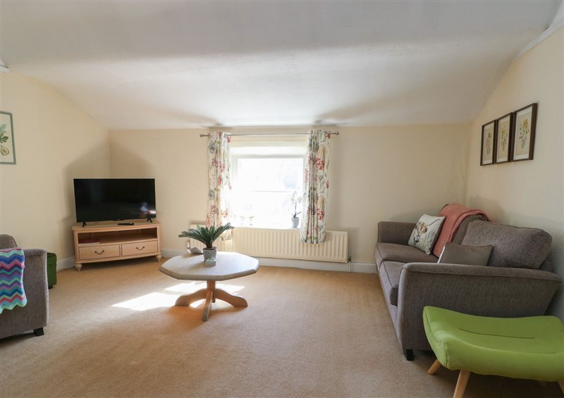 This is the living room at Castle Gardens Apartment, Beaumaris