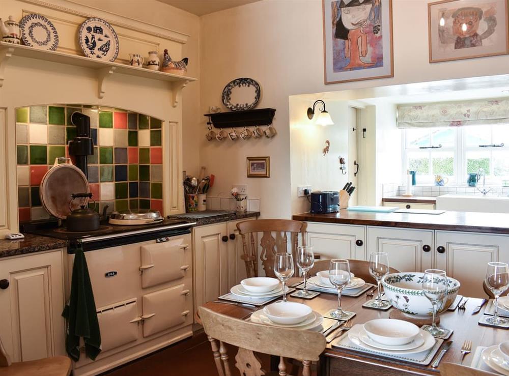 Kitchen / diner with Aga range at Castle Green in Appleby-in-Westmorland, Cumbria