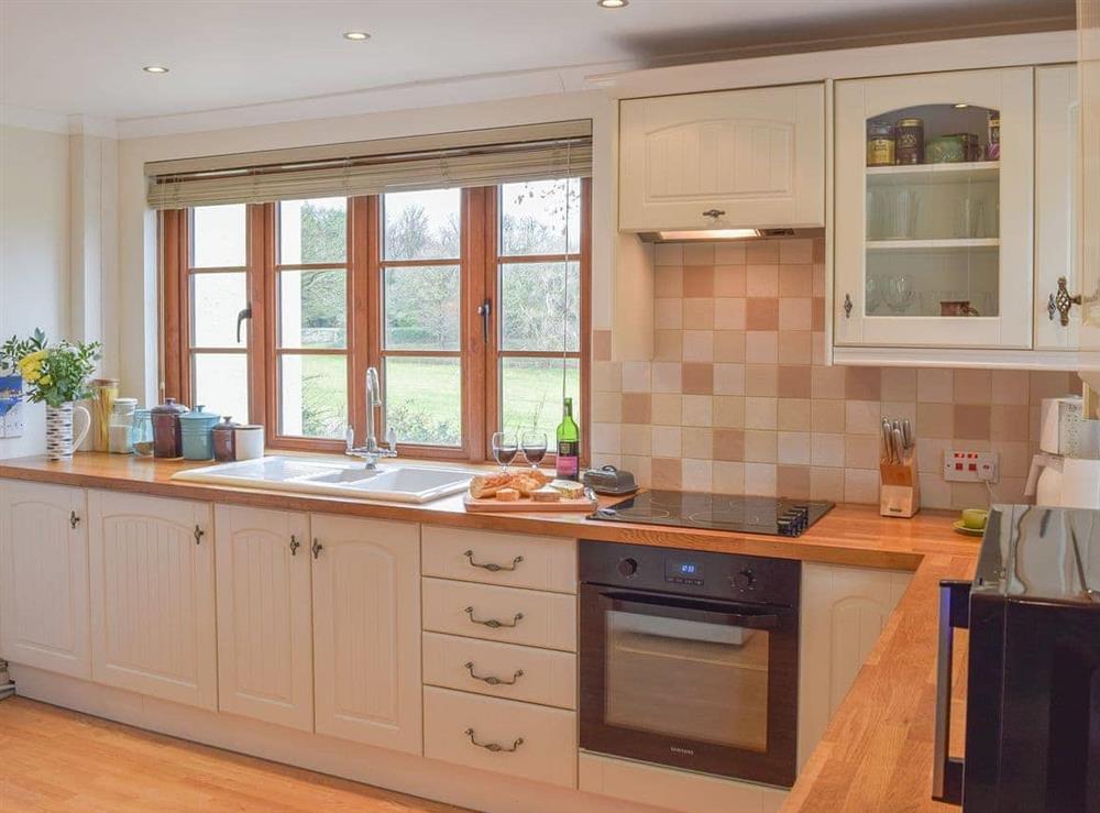 Well appointed and equipped kitchen at Castle Hill Cottage in Llansteffan, near Carmarthen, Dyfed