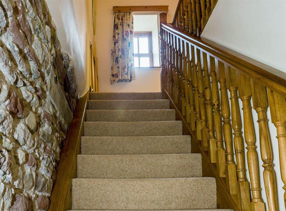 Stairs to first floor at Castle House Cottage in Hartley, near Kirkby Stephen, Cumbria
