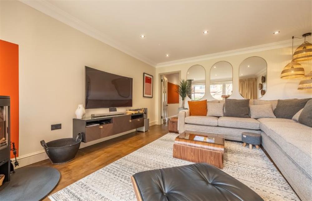 Castle House: The stylish sitting room includes a large smart television