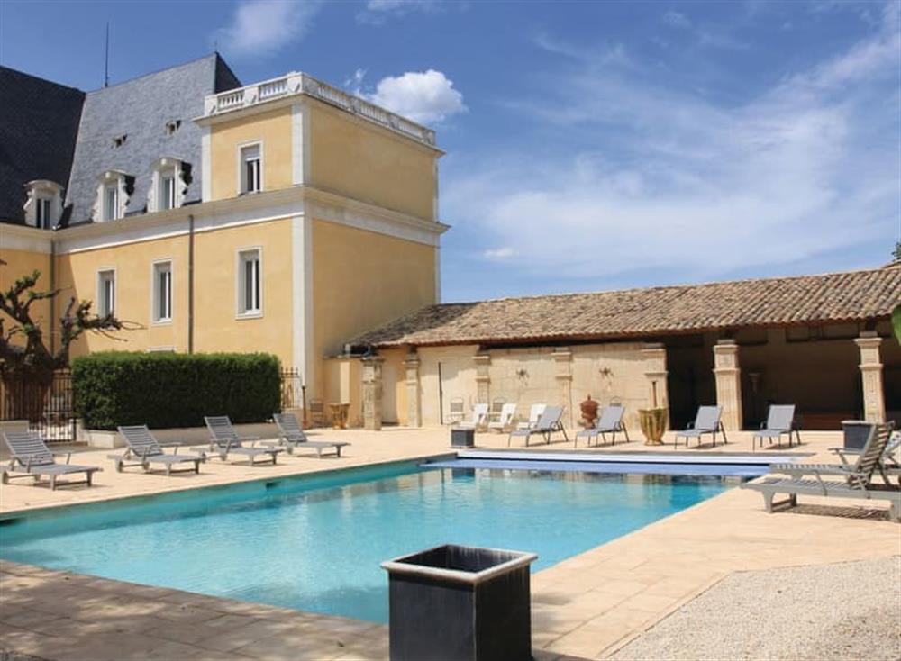 Swimming pool at Castle Troisoleil in Pont-Saint-Esprit, Gard, France