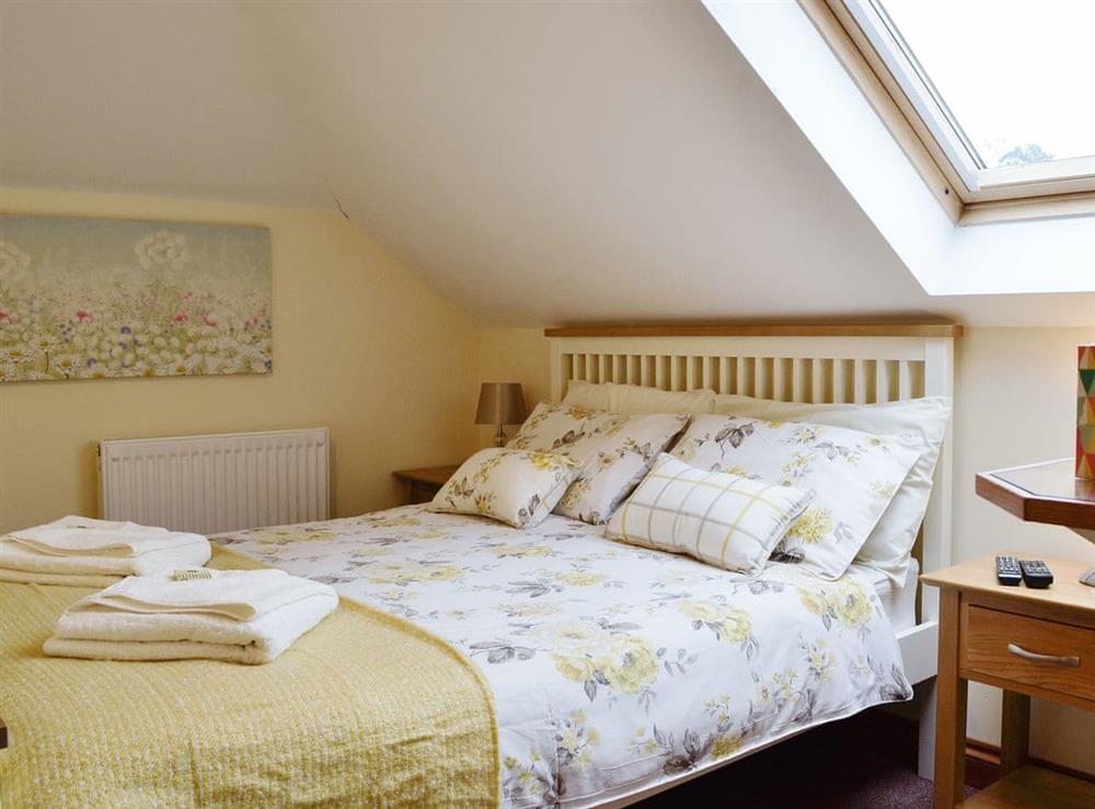 Comfortable double bedroom at Castle View in Llananno, near Llandrindod Wells, Powys