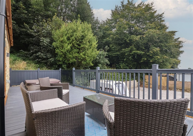 Enjoy a cup of tea on the patio at Castle View, Scarborough