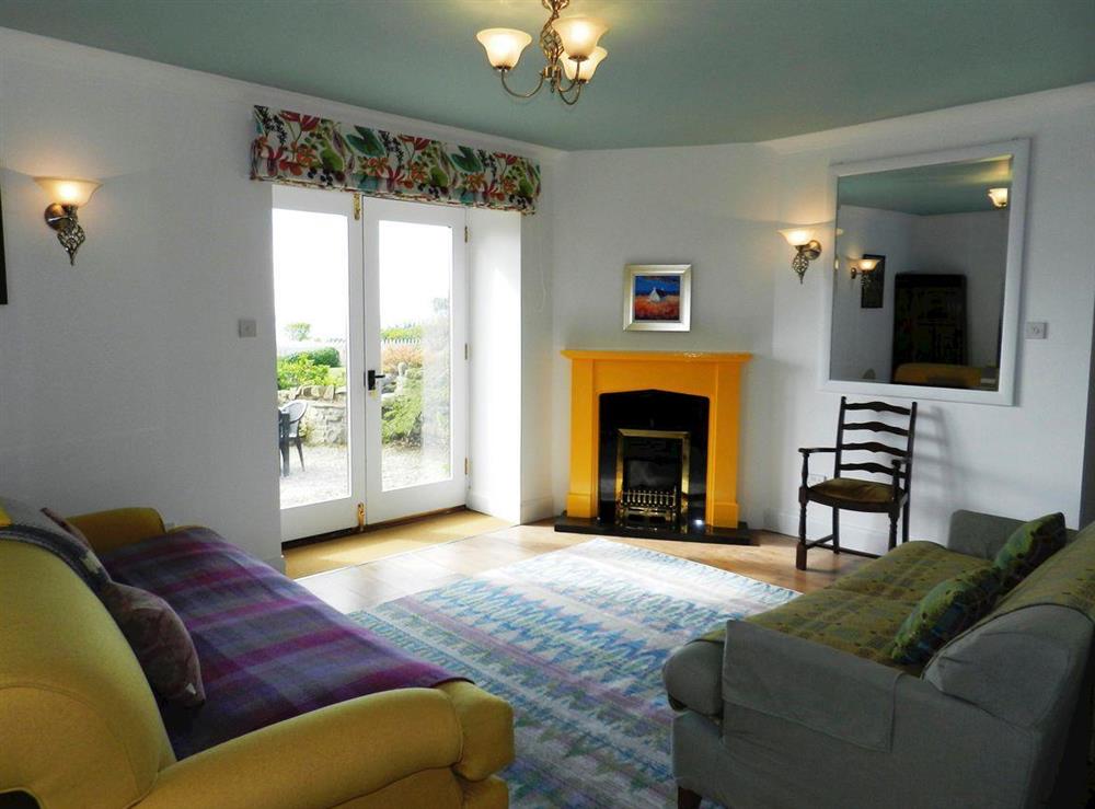 Living room at Castleside Croft in Kildonan, Isle of Arran, Scotland