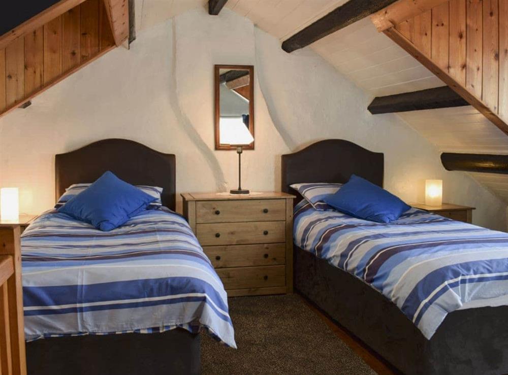 Twin bedroom at Castleton House in Staithes, near Whitby, Yorkshire