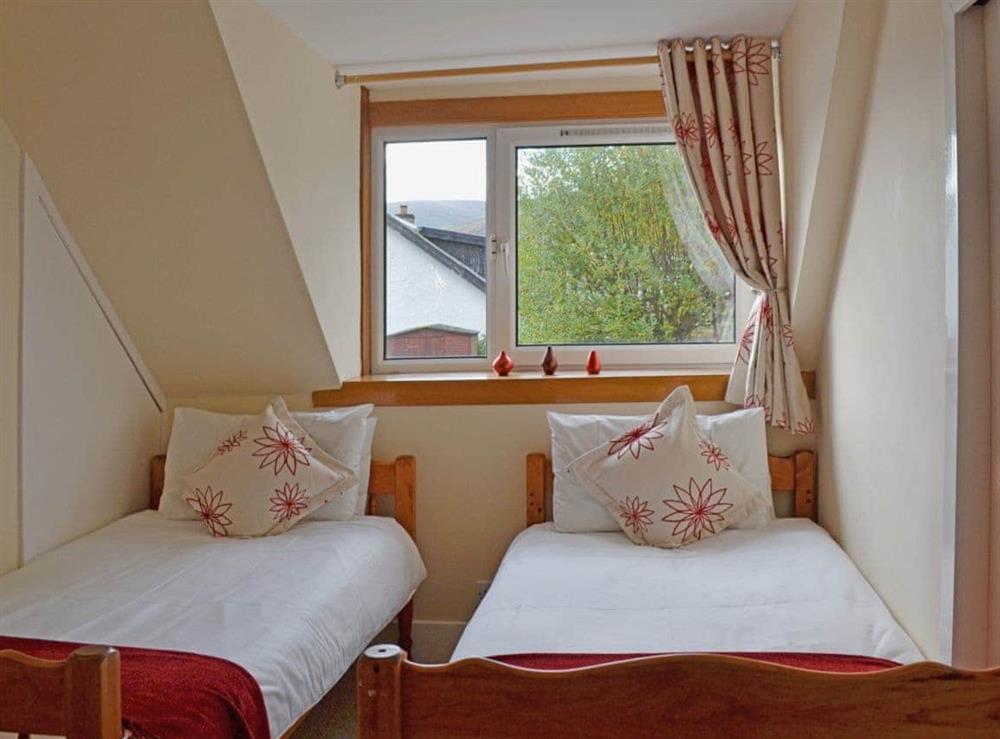 Twin bedroom at Castleview West in Lochearnhead, Perthshire