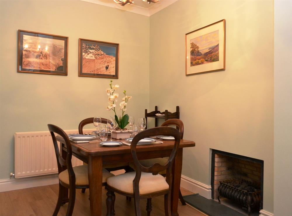 Dining area at Catbells Cottage in Keswick, Cumbria