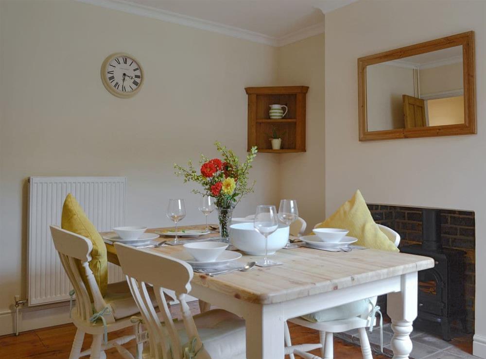 Spacious dining room at Cats Cottage in Kessingland, near Lowestoft, Suffolk