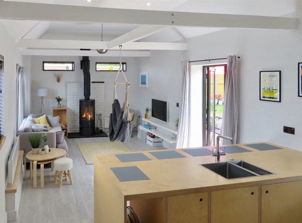 Open plan living space at Cattle Lodge in St Nicholas, Kent