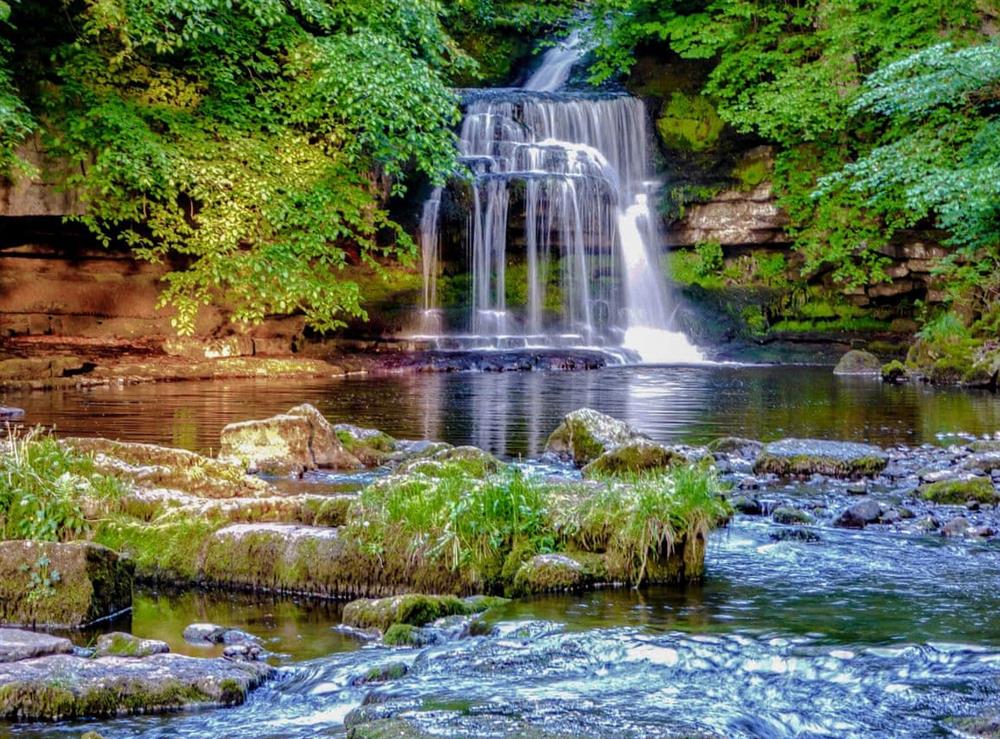 Beautiful nearby waterfall at Cauldron Falls in West Burton, near Leyburn, North Yorkshire