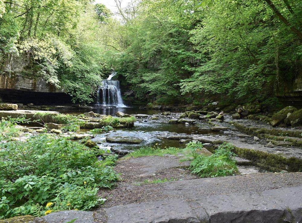 Waterfall at Cauldron Falls in West Burton, near Leyburn, North Yorkshire