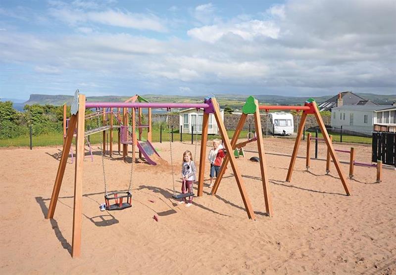 Children’s outdoor play area at Causeway Coast Holiday Park in Ballycastle, Northern Ireland