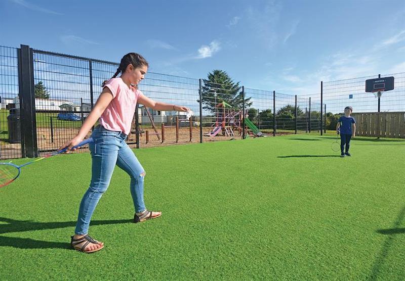 Sports field at Causeway Coast Holiday Park in Ballycastle, Northern Ireland