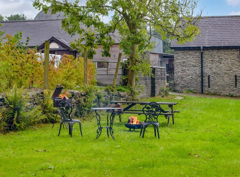 Garden at Caws Cottage in Lancych, near Cenarth, Dyfed
