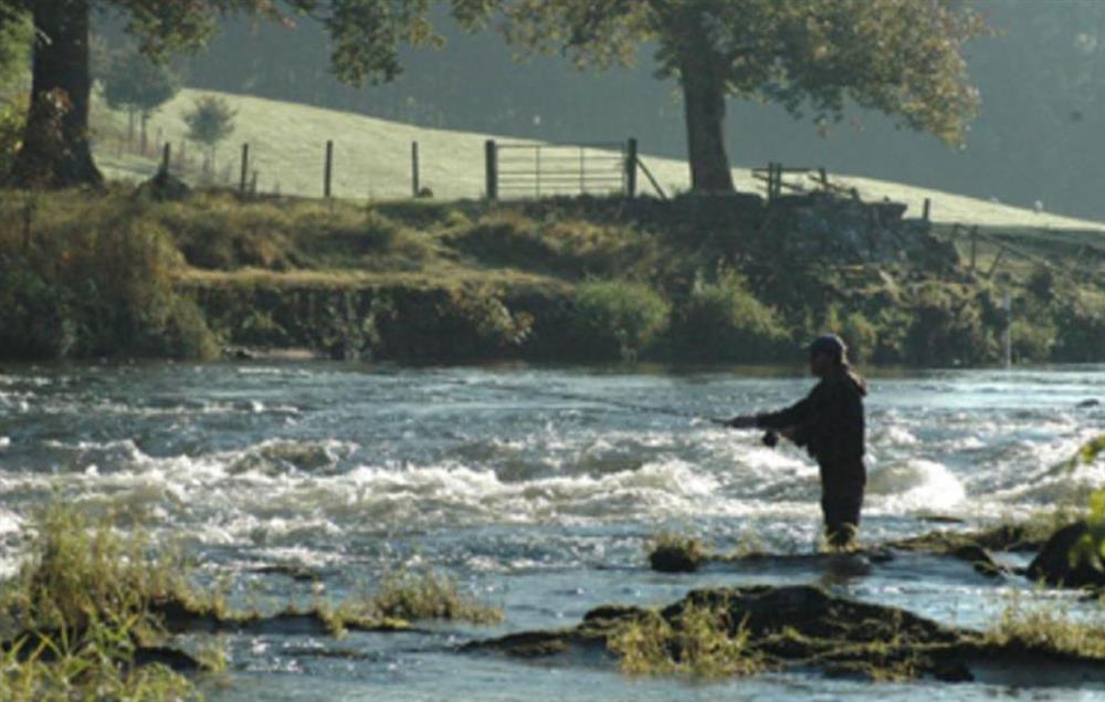 Fishing on the Middle Eden, image courtesy of Glyn Freeman at Cazenovia Hall and Wythburn Cottage, near Greystoke