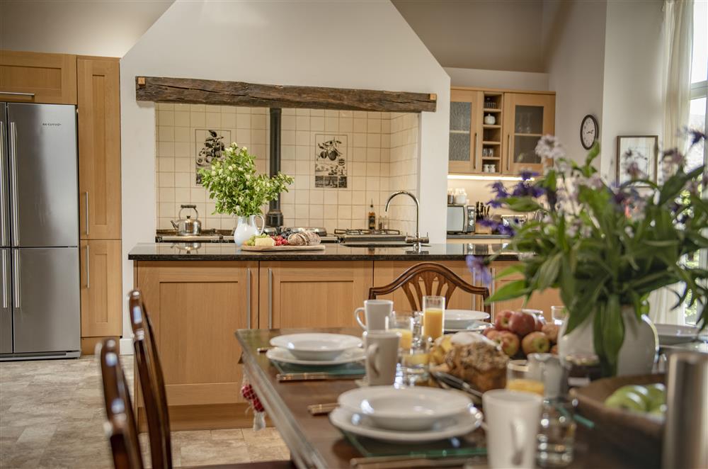 Stunning double height, exceptionally well-equipped kitchen with four oven Aga at Cazenovia Hall and Wythburn Cottage, near Greystoke