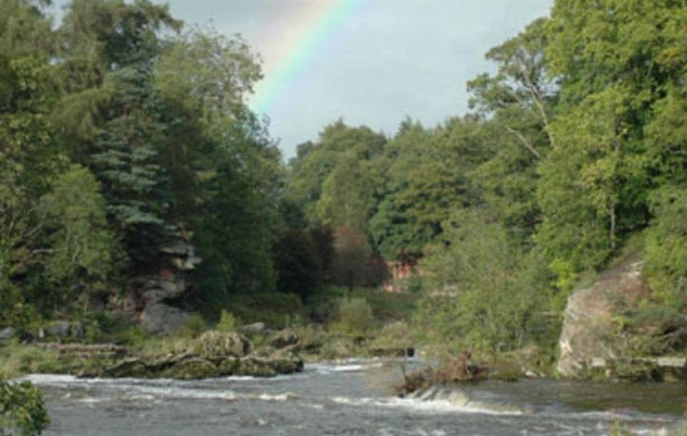 View of Lacy’s Caves across the Eden on the Rowley Estate, image courtesy of Cumbria Fly Fishing