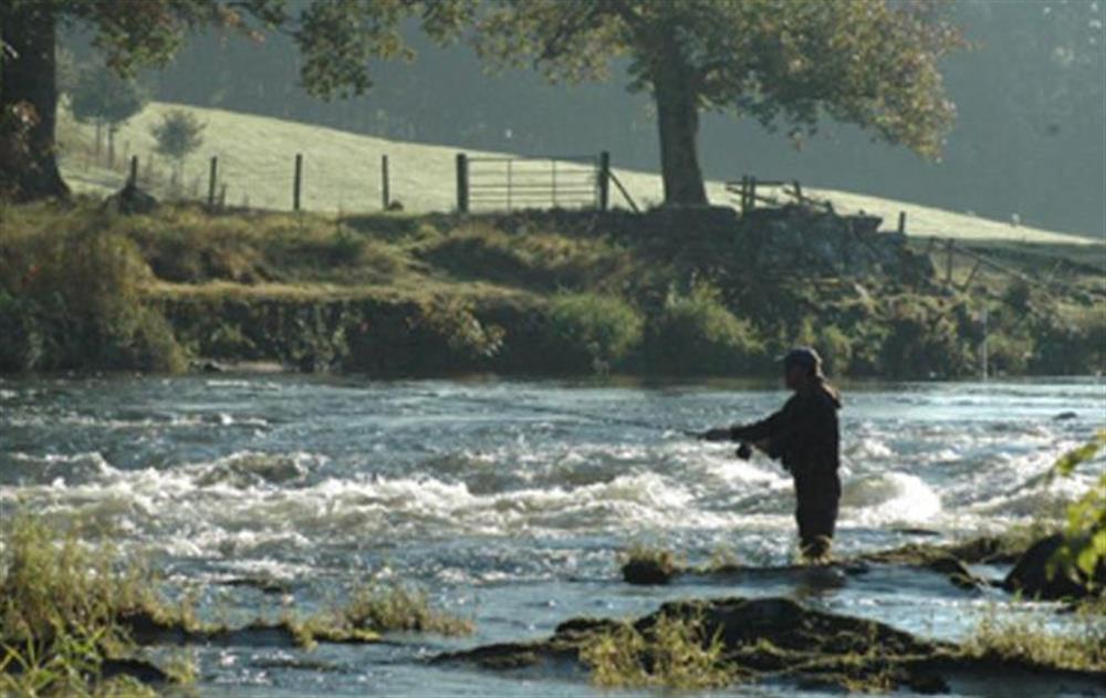 Fishing on the Middle Eden, image courtesy of Glyn Freeman at Cazenovia Hall, near Greystoke